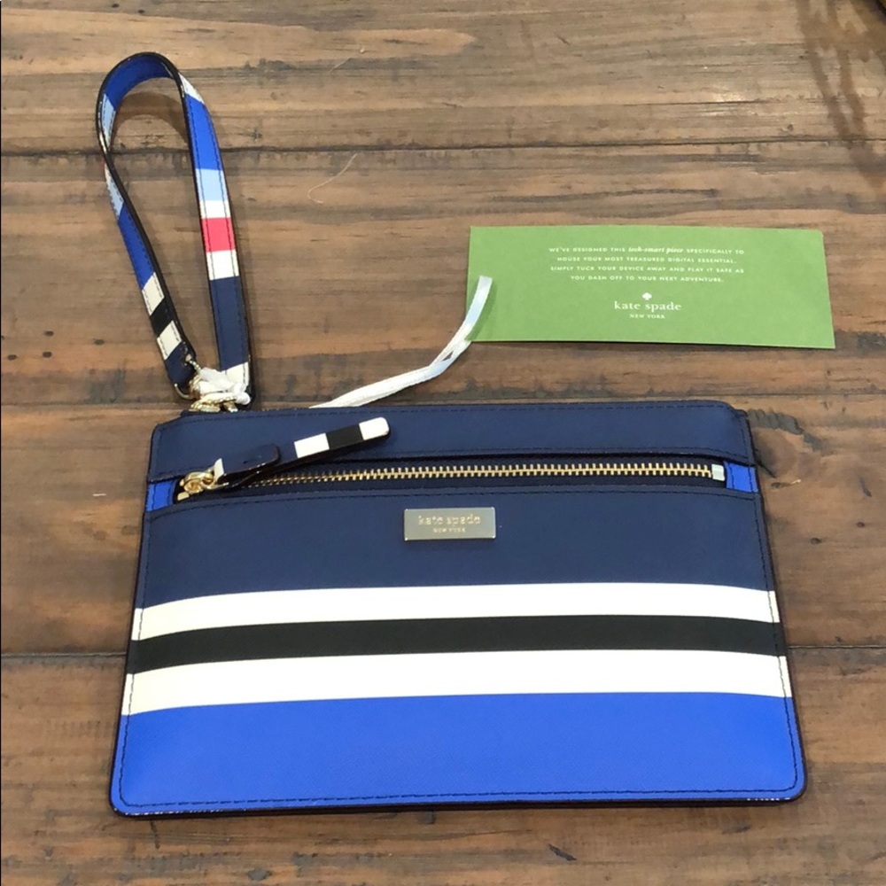 Kate Spade stripped wristlet